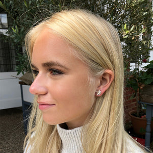 Delicate Silver Flower Earrings