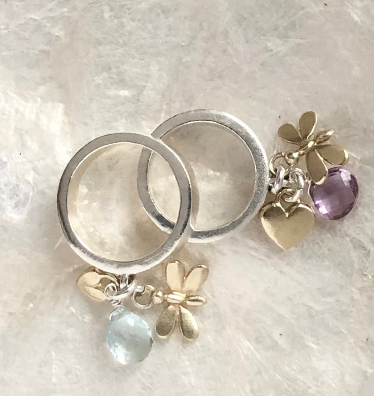 New Butterfly Charm Rings