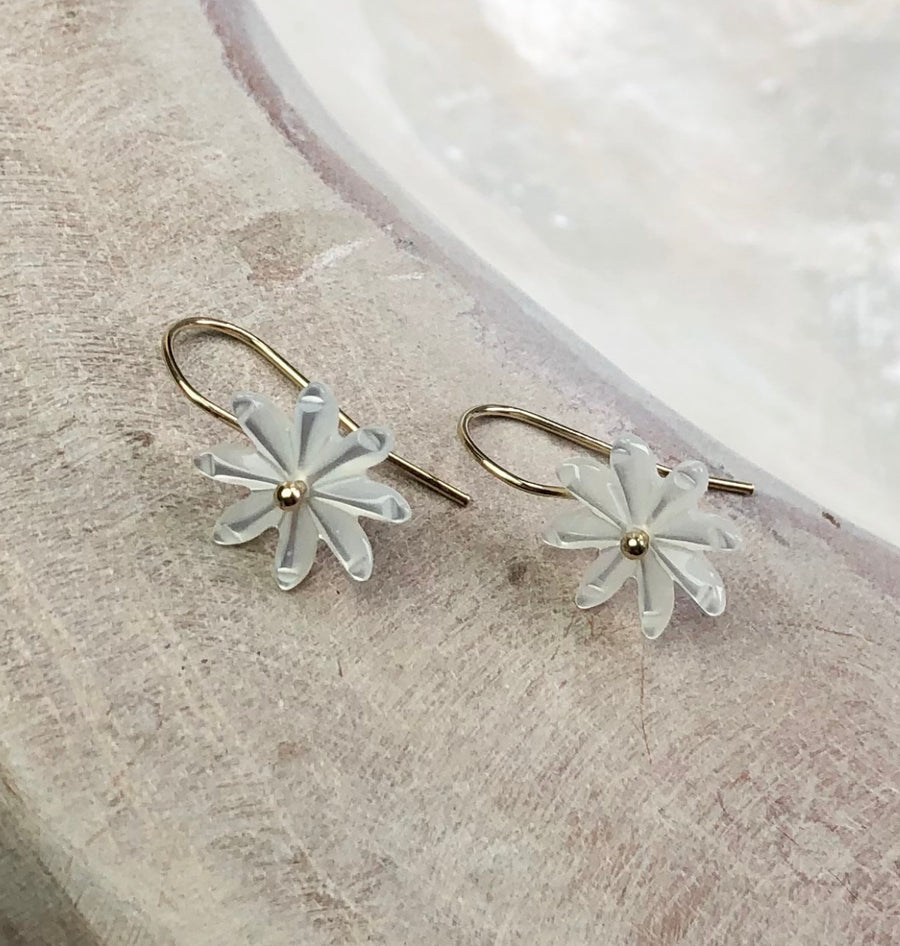 New Mother Of Pearl Daisy Earring