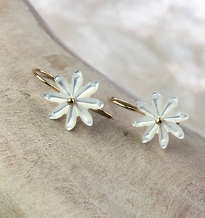 New Mother Of Pearl Daisy Earring