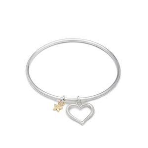 Sienna Bangle With Open Heart And Star
