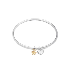 Sienna Bangle With Heart And Star