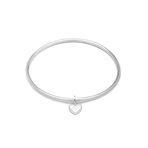 Sienna Bangle With Solid Silver Heart