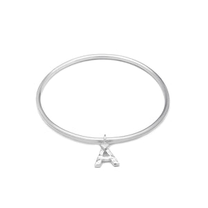 Sienna Bangle With Letter Charm