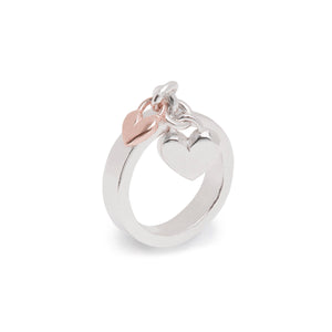 Stella Charm Ring With Hearts