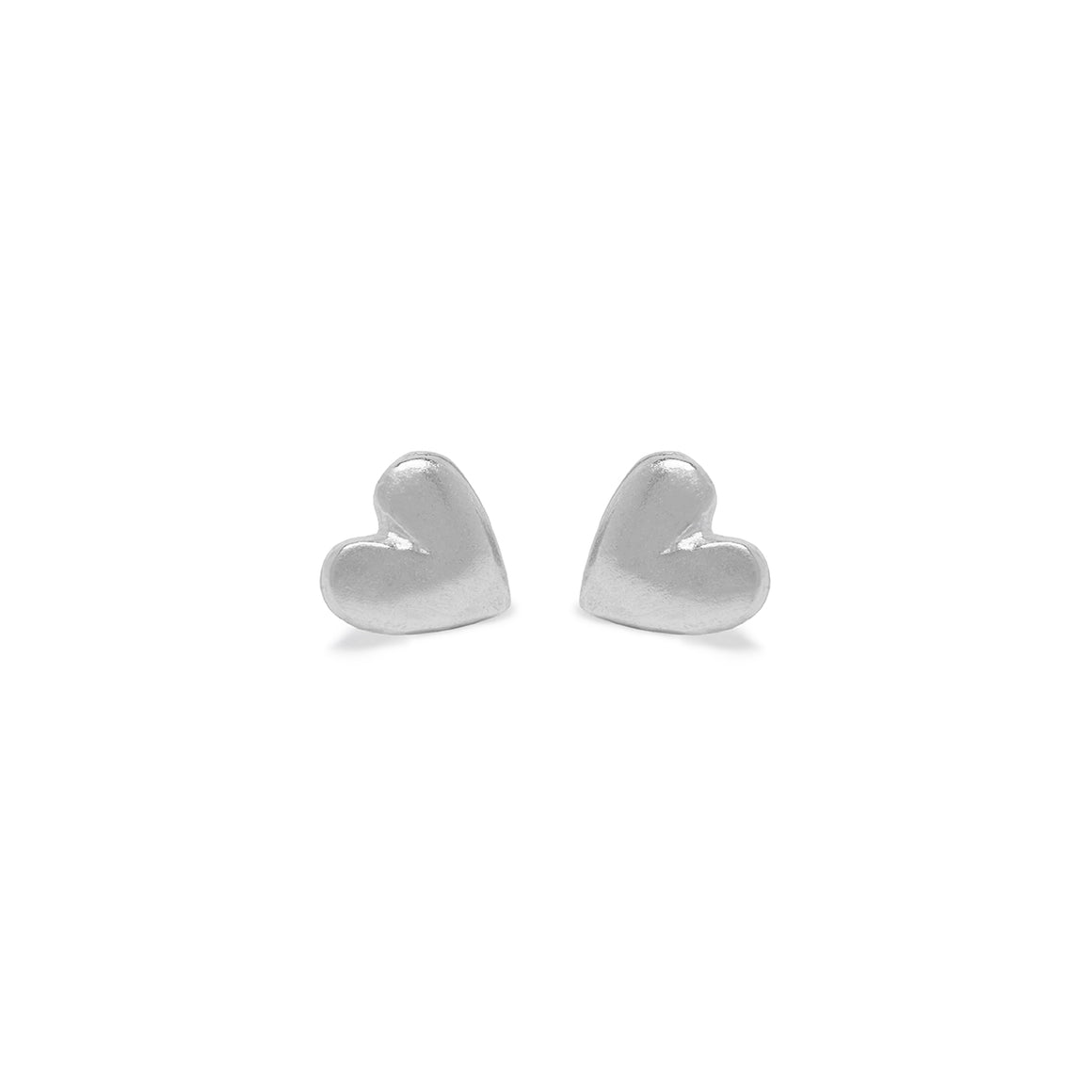 Silver Baby Heart Studs