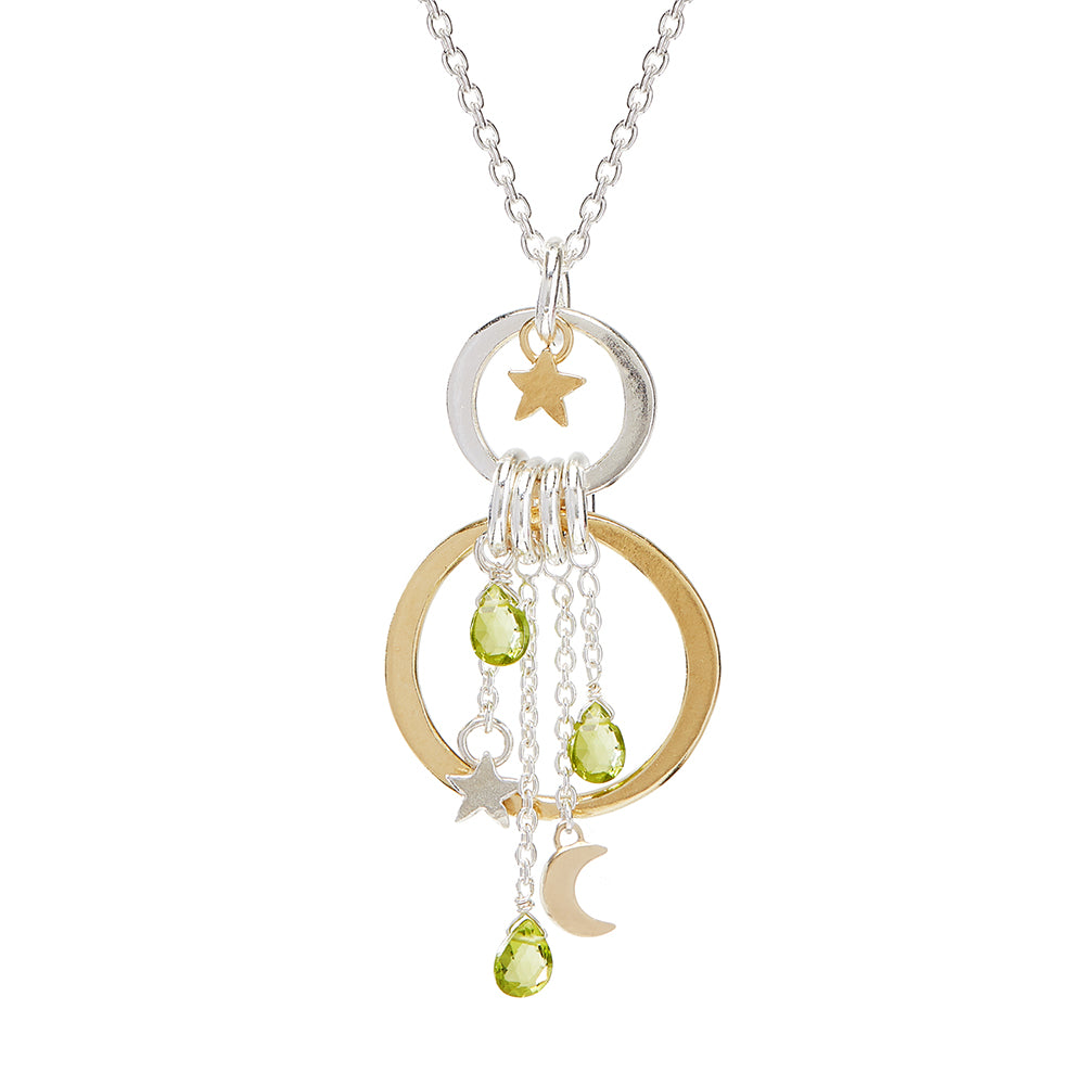 Luna Necklace With Gold And Peridot