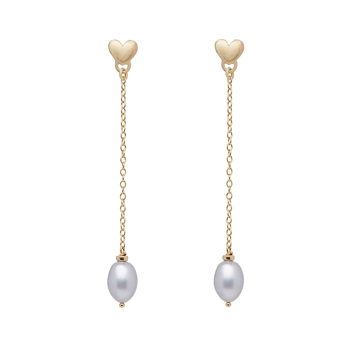 Grey Pearl Drop Earrings