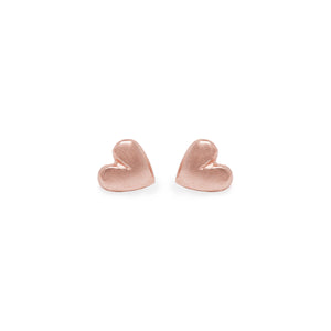 Rose Gold Baby Heart Earrings