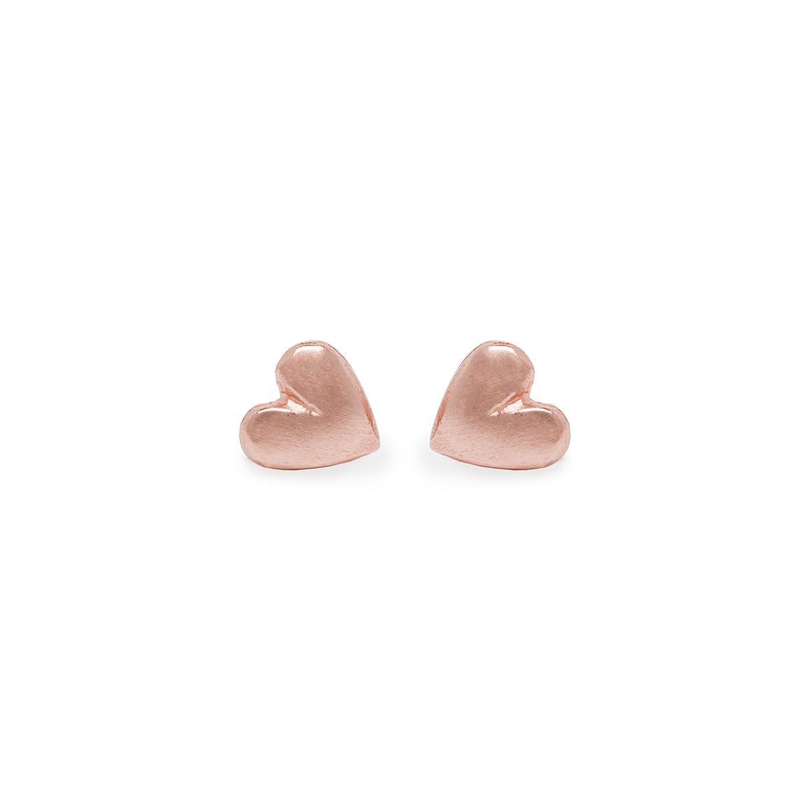Rose Gold Baby Heart Earrings