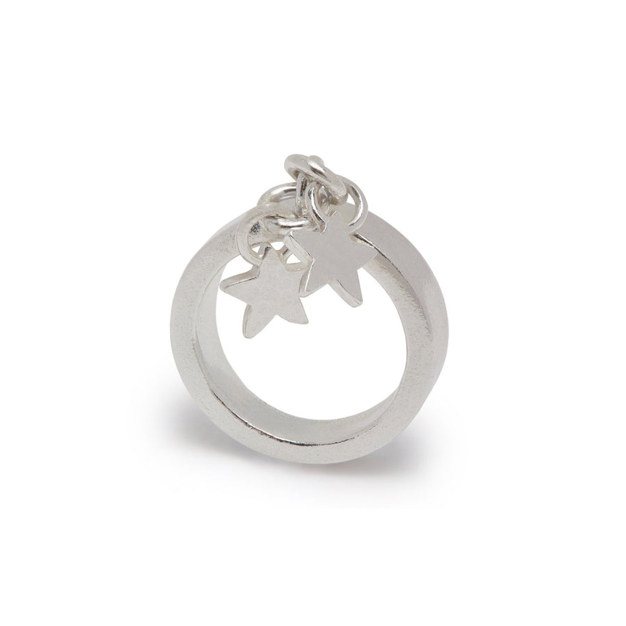 Stella Charm Ring With Silver Stars
