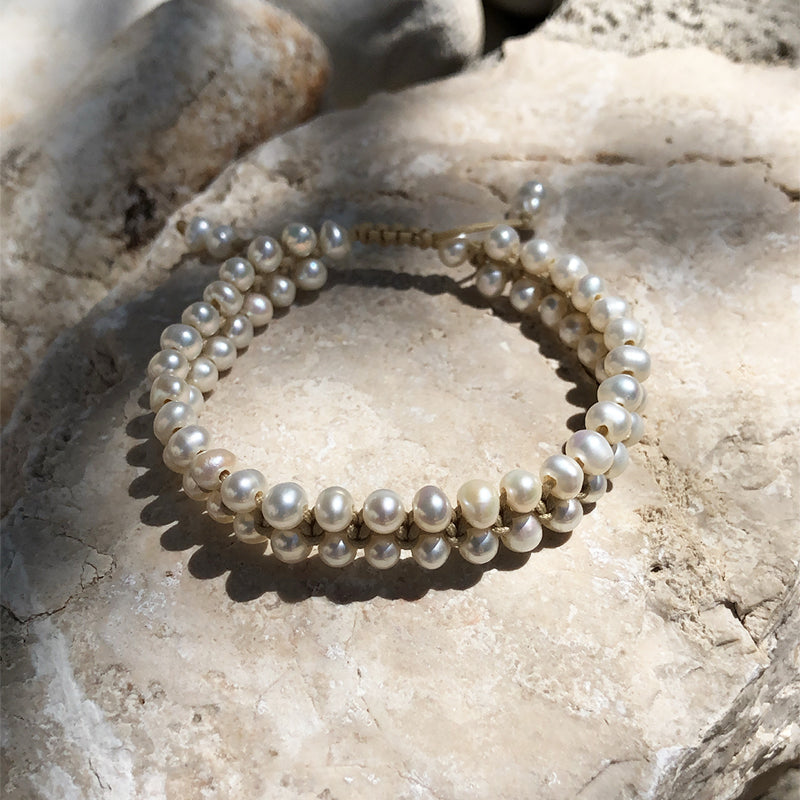 Limited Edition Double Row Pearl Bracelet